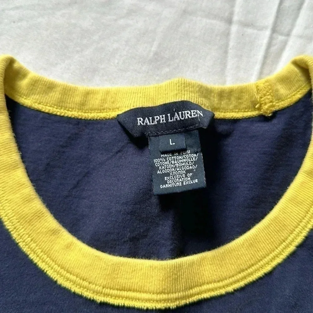 Ralph Lauren blue short sleeve dress large front pocket